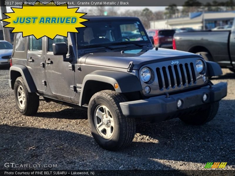 Granite Crystal Metallic / Black 2017 Jeep Wrangler Unlimited Sport 4x4