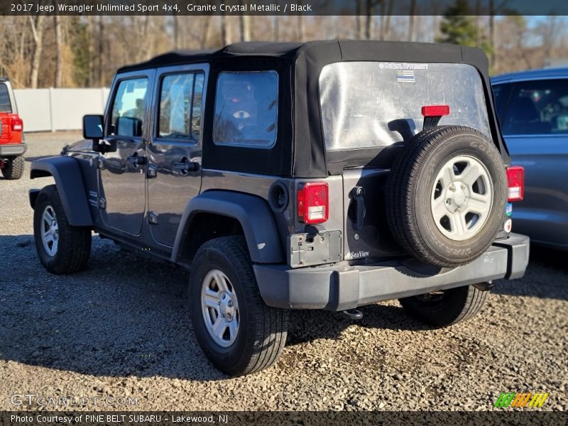 Granite Crystal Metallic / Black 2017 Jeep Wrangler Unlimited Sport 4x4