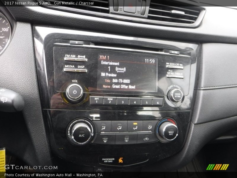 Gun Metallic / Charcoal 2017 Nissan Rogue S AWD