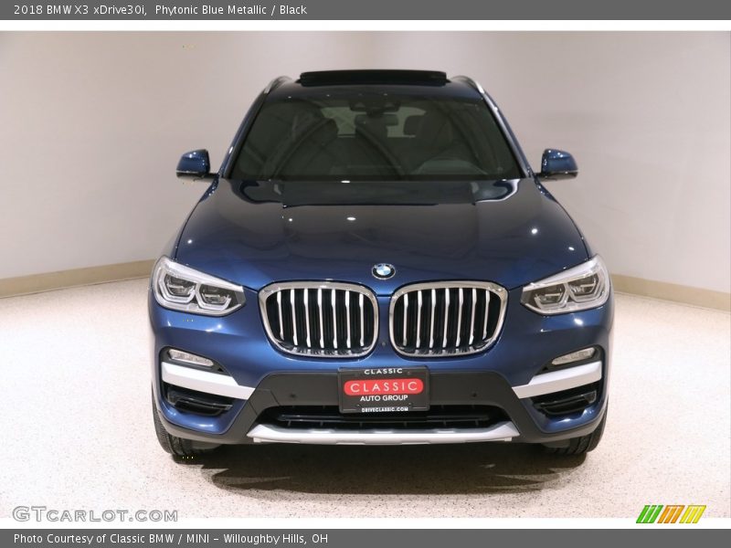 Phytonic Blue Metallic / Black 2018 BMW X3 xDrive30i