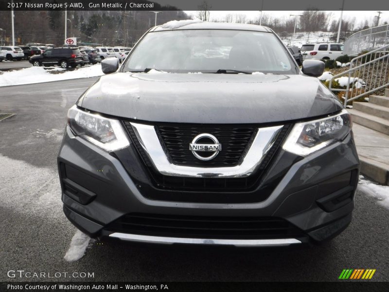 Gun Metallic / Charcoal 2017 Nissan Rogue S AWD