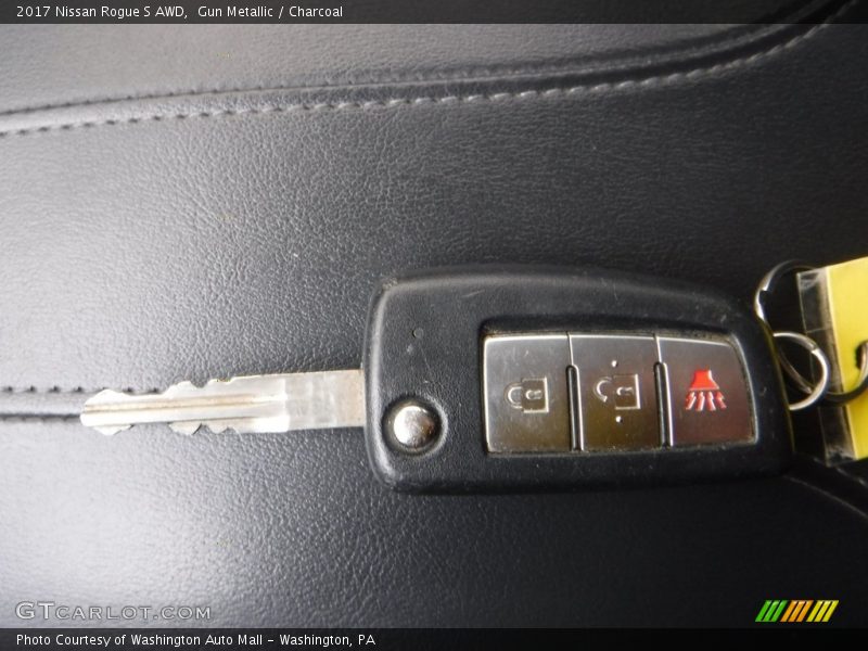 Gun Metallic / Charcoal 2017 Nissan Rogue S AWD
