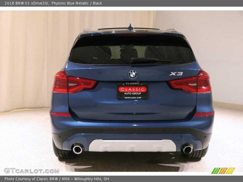 Phytonic Blue Metallic / Black 2018 BMW X3 xDrive30i