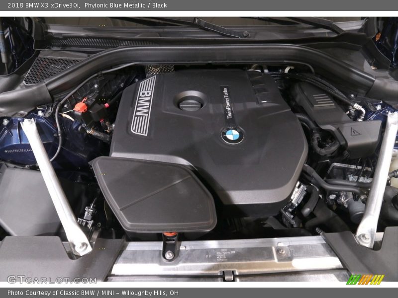Phytonic Blue Metallic / Black 2018 BMW X3 xDrive30i
