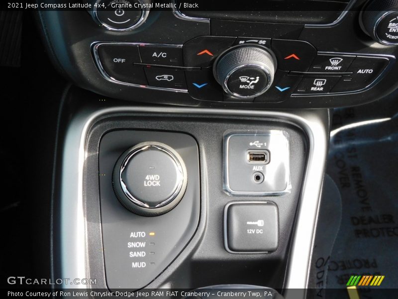Controls of 2021 Compass Latitude 4x4