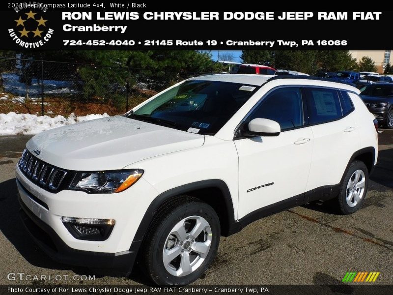 White / Black 2021 Jeep Compass Latitude 4x4