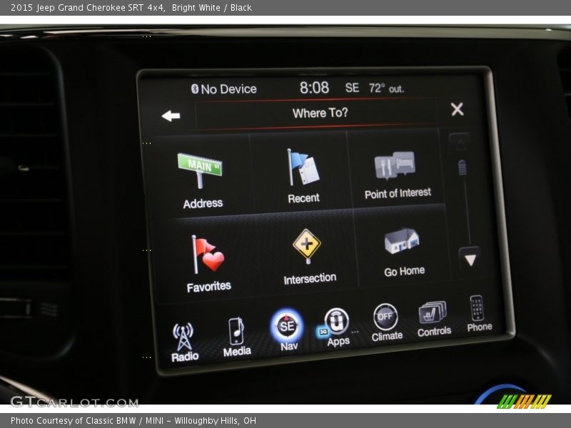 Bright White / Black 2015 Jeep Grand Cherokee SRT 4x4