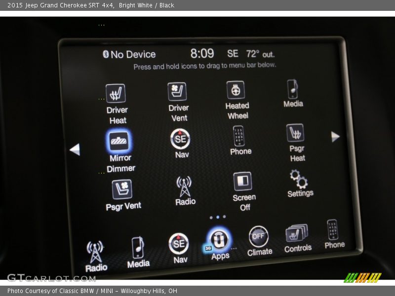 Bright White / Black 2015 Jeep Grand Cherokee SRT 4x4