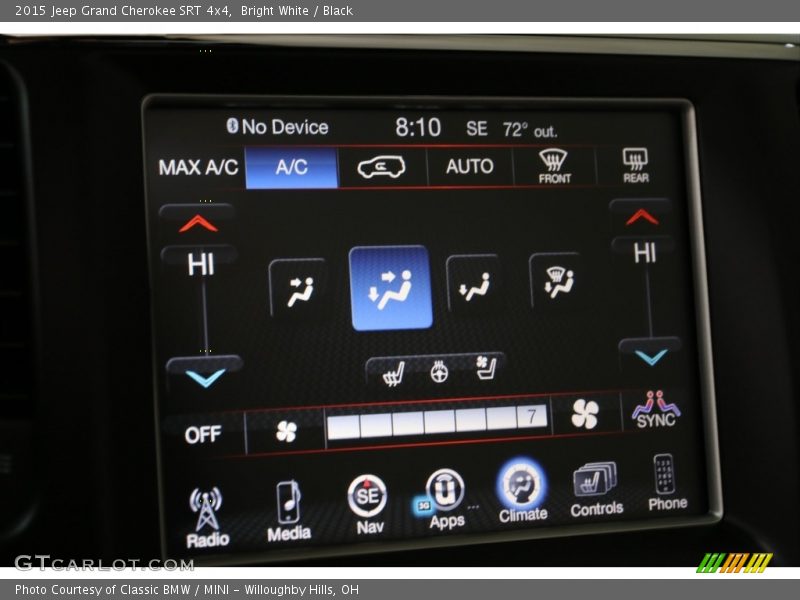 Bright White / Black 2015 Jeep Grand Cherokee SRT 4x4
