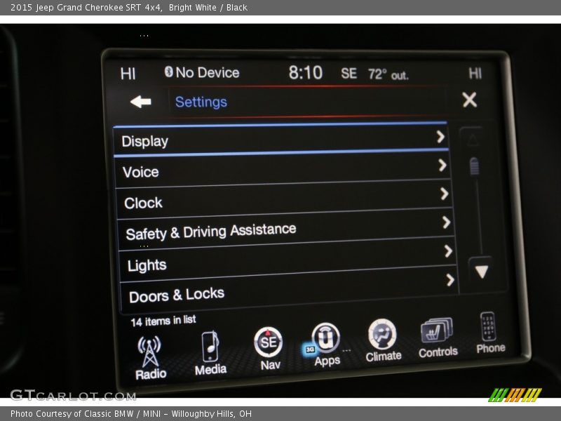 Bright White / Black 2015 Jeep Grand Cherokee SRT 4x4