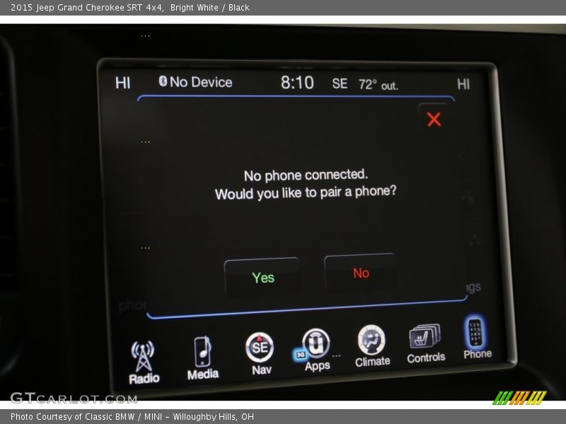 Bright White / Black 2015 Jeep Grand Cherokee SRT 4x4
