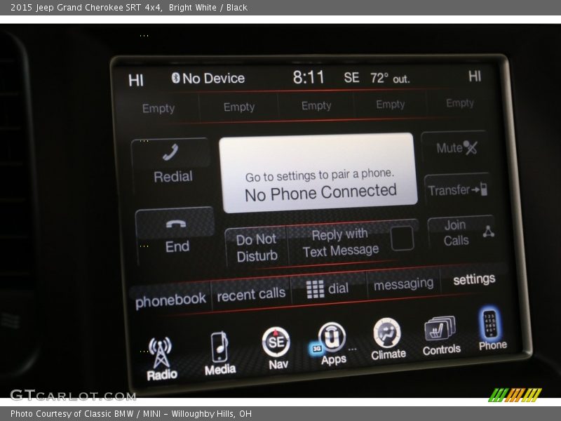 Bright White / Black 2015 Jeep Grand Cherokee SRT 4x4