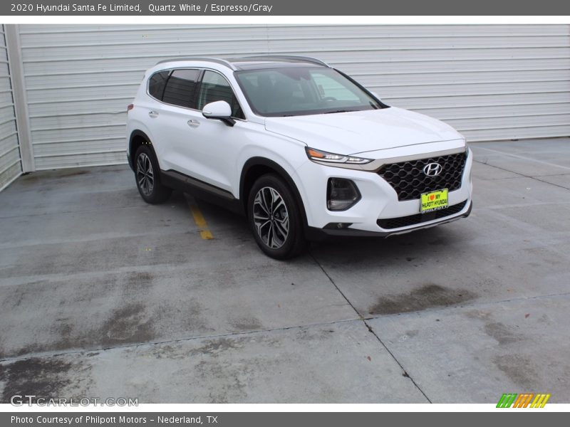Quartz White / Espresso/Gray 2020 Hyundai Santa Fe Limited