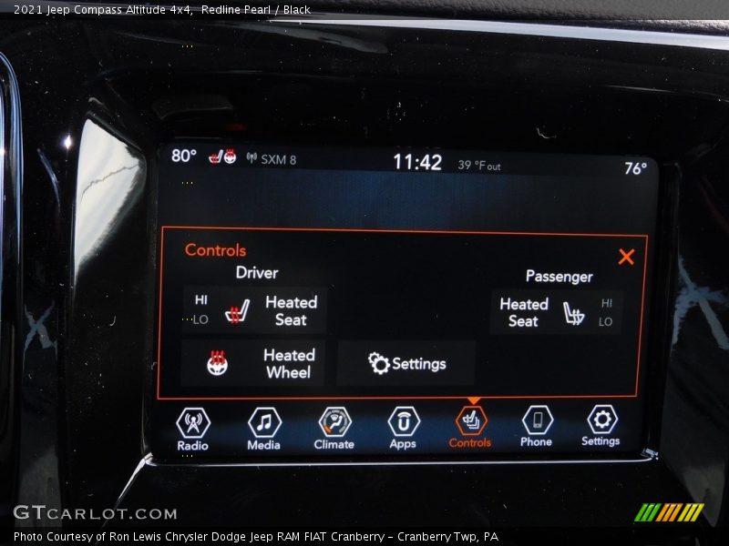 Controls of 2021 Compass Altitude 4x4