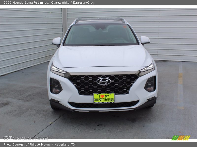Quartz White / Espresso/Gray 2020 Hyundai Santa Fe Limited