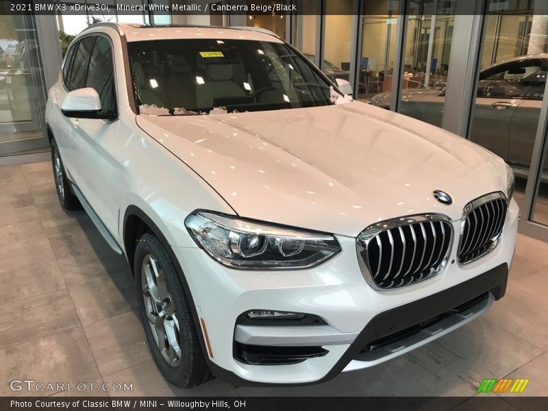 Mineral White Metallic / Canberra Beige/Black 2021 BMW X3 xDrive30i