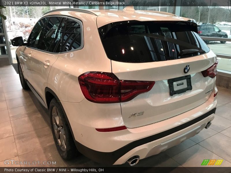 Mineral White Metallic / Canberra Beige/Black 2021 BMW X3 xDrive30i