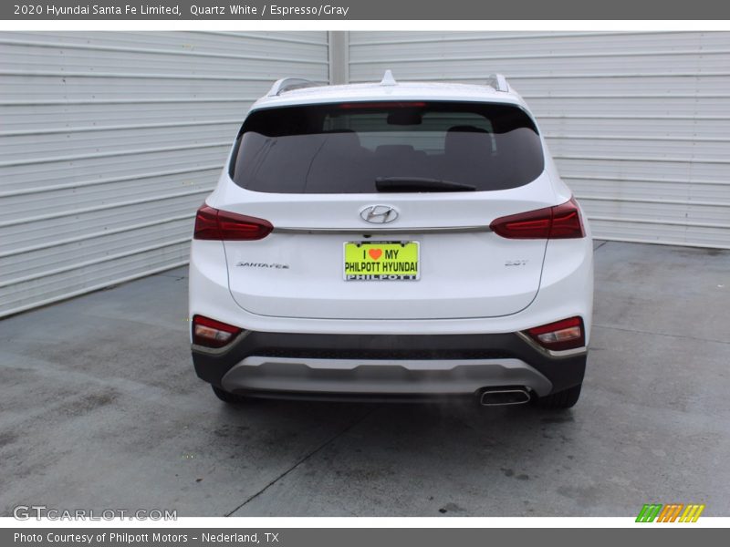 Quartz White / Espresso/Gray 2020 Hyundai Santa Fe Limited