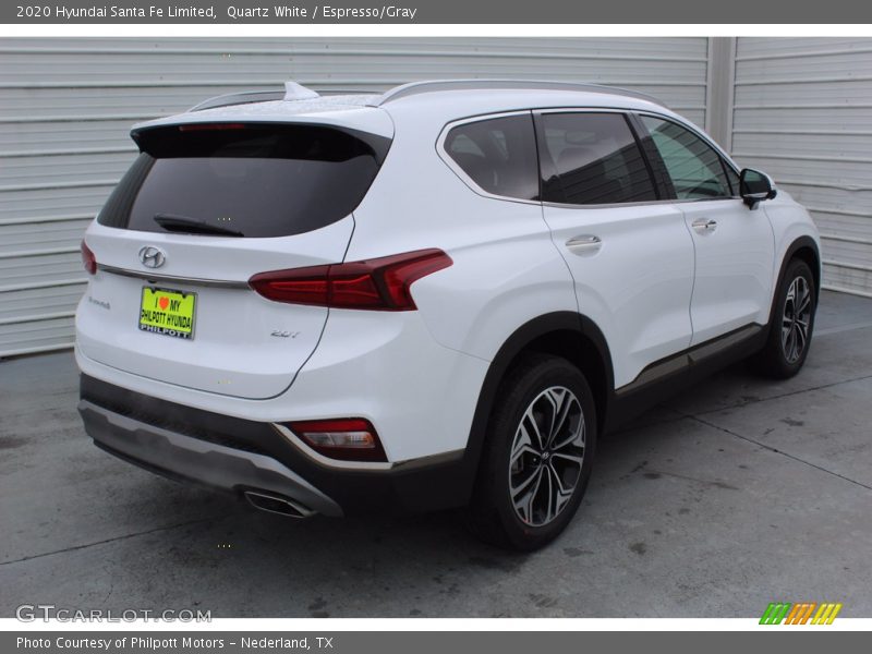 Quartz White / Espresso/Gray 2020 Hyundai Santa Fe Limited