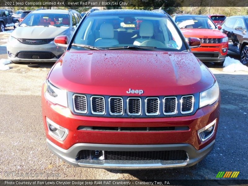 Velvet Red Pearl / Black/Ski Gray 2021 Jeep Compass Limited 4x4