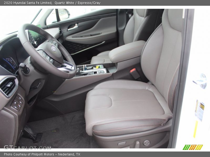 Quartz White / Espresso/Gray 2020 Hyundai Santa Fe Limited