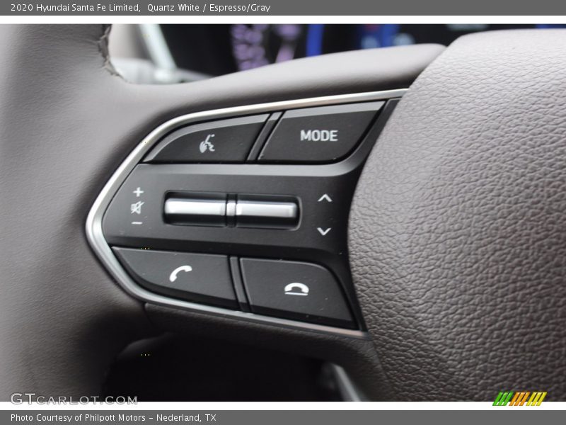Quartz White / Espresso/Gray 2020 Hyundai Santa Fe Limited