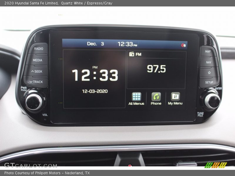 Quartz White / Espresso/Gray 2020 Hyundai Santa Fe Limited