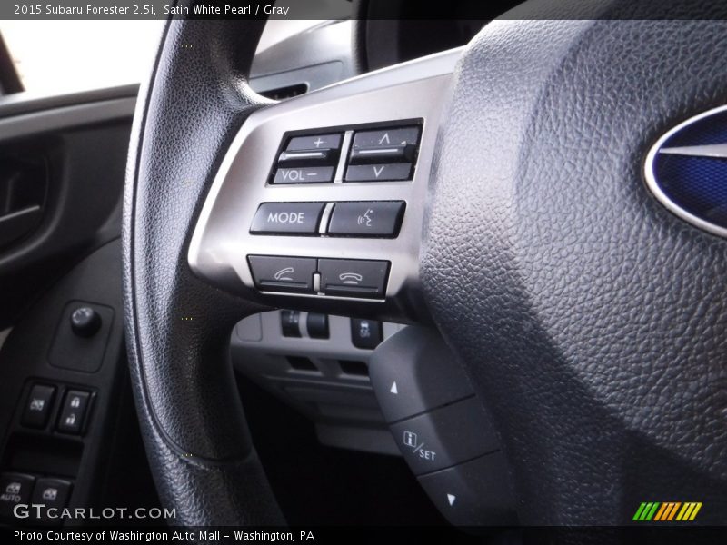 Satin White Pearl / Gray 2015 Subaru Forester 2.5i