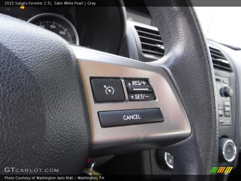 Satin White Pearl / Gray 2015 Subaru Forester 2.5i
