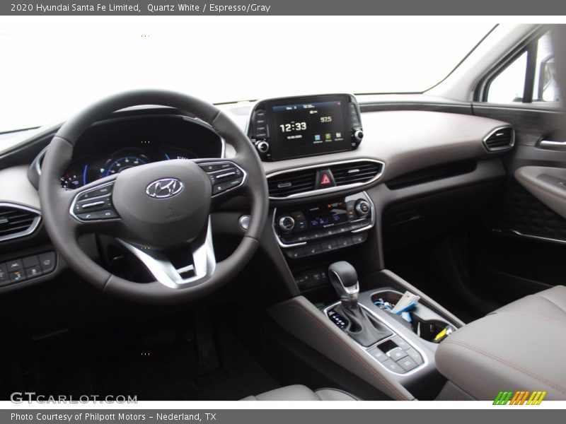 Quartz White / Espresso/Gray 2020 Hyundai Santa Fe Limited