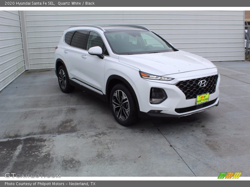 Quartz White / Black 2020 Hyundai Santa Fe SEL