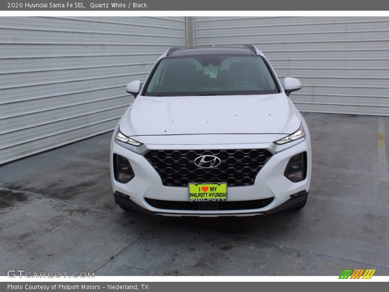 Quartz White / Black 2020 Hyundai Santa Fe SEL