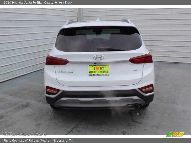 Quartz White / Black 2020 Hyundai Santa Fe SEL