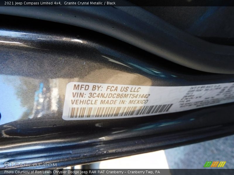 Granite Crystal Metallic / Black 2021 Jeep Compass Limited 4x4