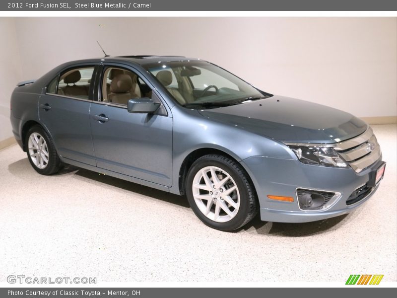 Steel Blue Metallic / Camel 2012 Ford Fusion SEL