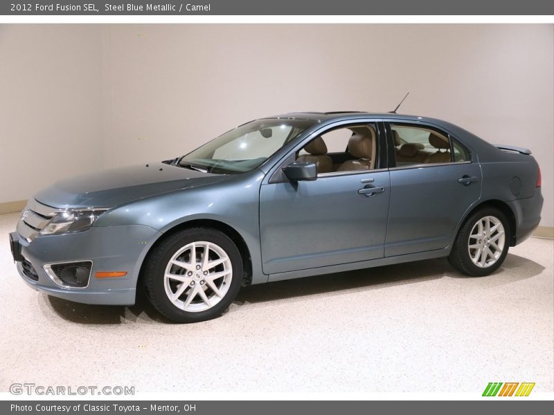 Steel Blue Metallic / Camel 2012 Ford Fusion SEL