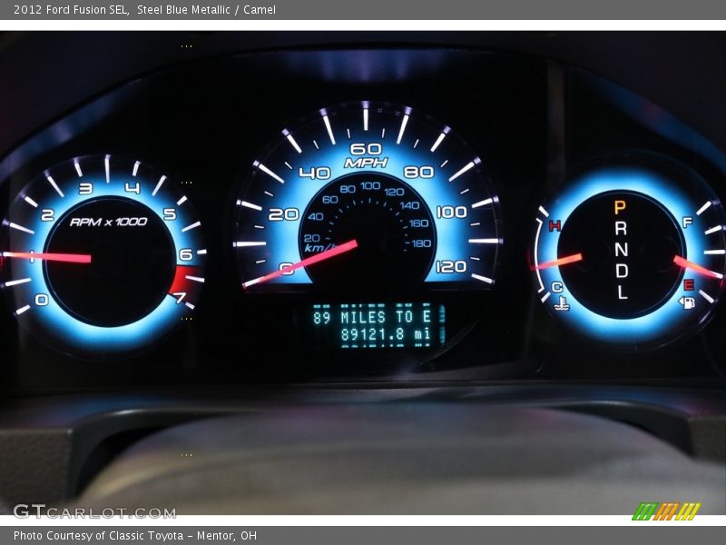 Steel Blue Metallic / Camel 2012 Ford Fusion SEL