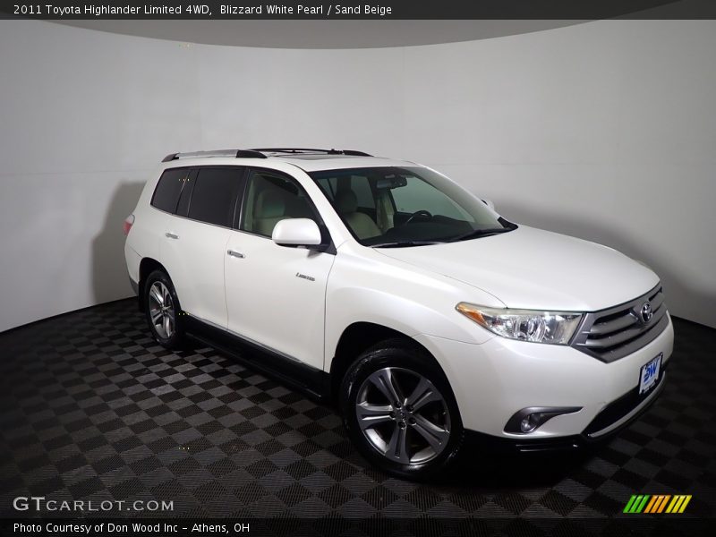 Blizzard White Pearl / Sand Beige 2011 Toyota Highlander Limited 4WD