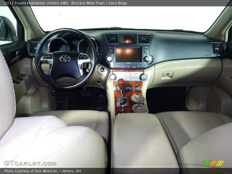 Blizzard White Pearl / Sand Beige 2011 Toyota Highlander Limited 4WD