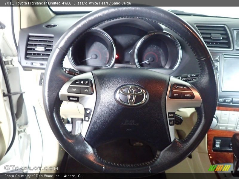 Blizzard White Pearl / Sand Beige 2011 Toyota Highlander Limited 4WD
