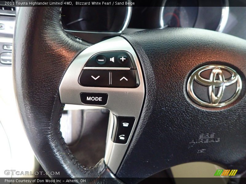Blizzard White Pearl / Sand Beige 2011 Toyota Highlander Limited 4WD
