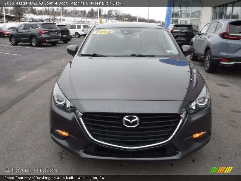 Machine Gray Metallic / Black 2018 Mazda MAZDA3 Sport 4 Door