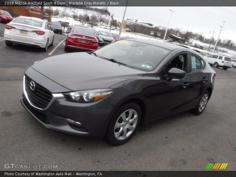 Machine Gray Metallic / Black 2018 Mazda MAZDA3 Sport 4 Door