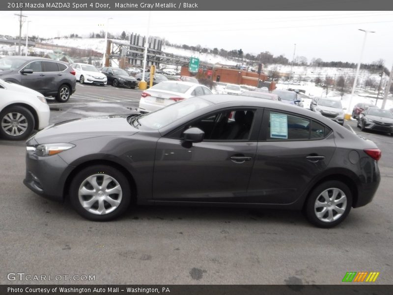 Machine Gray Metallic / Black 2018 Mazda MAZDA3 Sport 4 Door