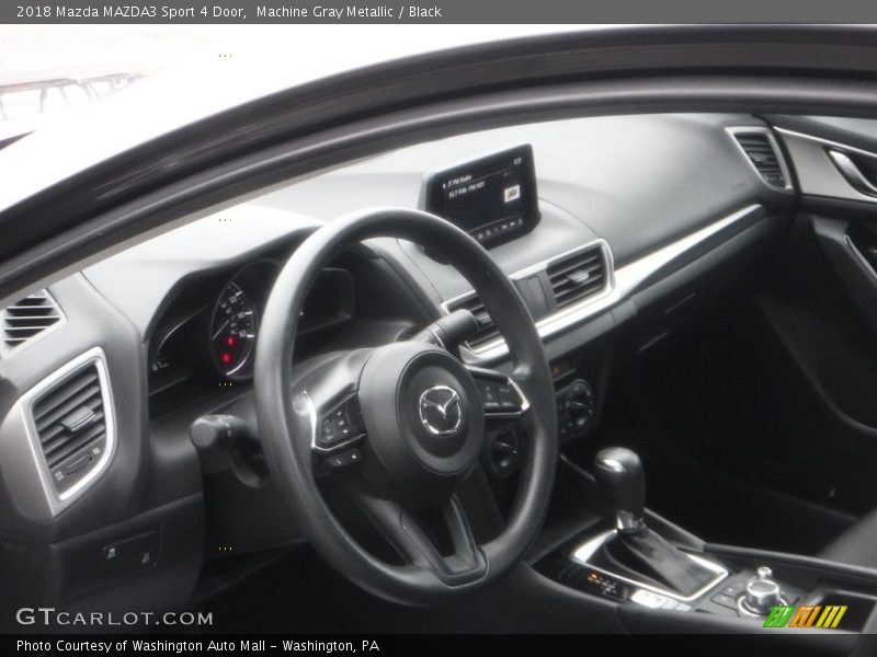 Machine Gray Metallic / Black 2018 Mazda MAZDA3 Sport 4 Door