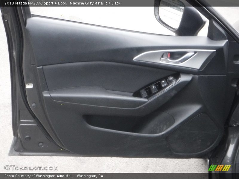 Machine Gray Metallic / Black 2018 Mazda MAZDA3 Sport 4 Door