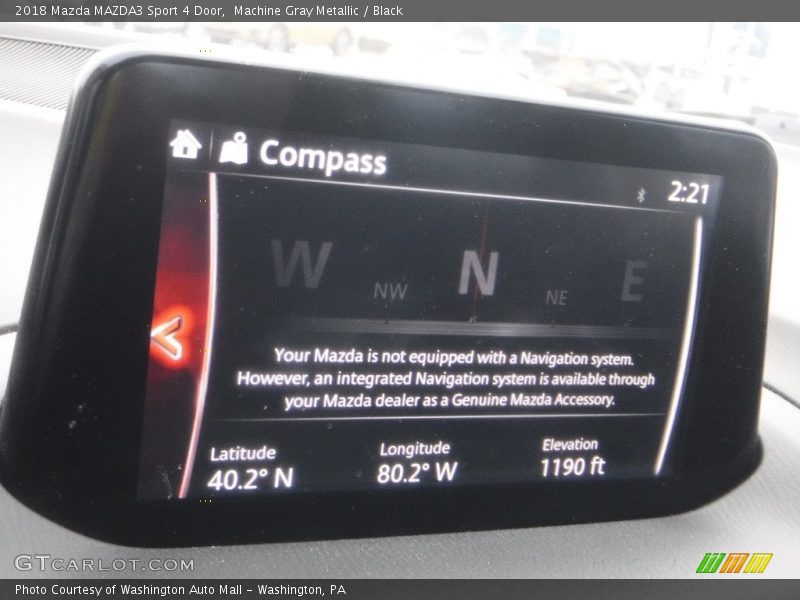 Machine Gray Metallic / Black 2018 Mazda MAZDA3 Sport 4 Door