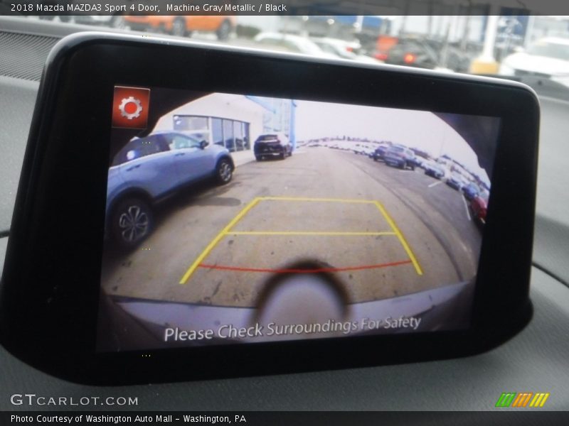 Machine Gray Metallic / Black 2018 Mazda MAZDA3 Sport 4 Door