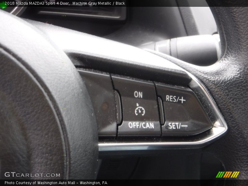 Machine Gray Metallic / Black 2018 Mazda MAZDA3 Sport 4 Door