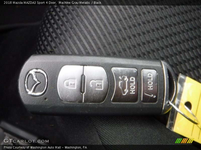 Machine Gray Metallic / Black 2018 Mazda MAZDA3 Sport 4 Door